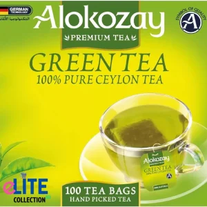 Alokozay Premium Green Tea – 100 Tea Bags | Pure Ceylon Tea