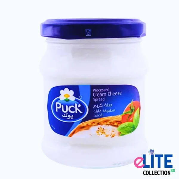 Puck Cream Cheese Spread (140g) – Smooth and creamy cheese spread from UAE, perfect for spreading, dipping, and cooking.